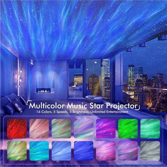 Rossetta Star Projector Galaxy Projector LED. Bluetooth Speaker & White Noise - Picture 3 of 10